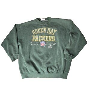 Vintage 90s Green Bay Packers Logo Athletic Sweatshirt L NFL Pro Line Green